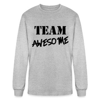 Team Awesome - Men's Long Sleeve T-Shirt - heather gray - Front