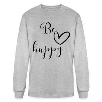 Poster with great writing - Men's Long Sleeve T-Shirt - heather gray - Front