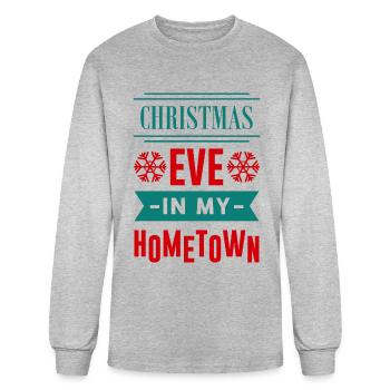 Réveillon de Noël dans ma ville natale vacances de Noël - T-shirt à manches longues Homme - gris chiné - Devant