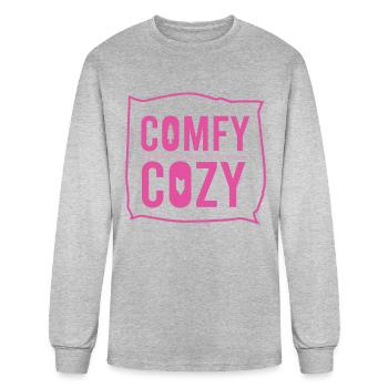 Comfy Cozy Christmas Holiday Season - Men's Long Sleeve T-Shirt - heather gray - Front