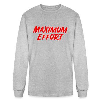 Maximum Effort - Men's Long Sleeve T-Shirt - heather gray - Front