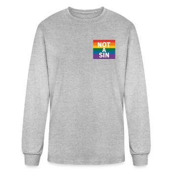 Not A Sin - Men's Long Sleeve T-Shirt - heather gray - Front