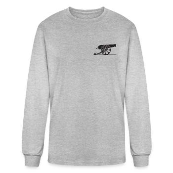 Antique Cannon Silhouette - Men's Long Sleeve T-Shirt - heather gray - Front