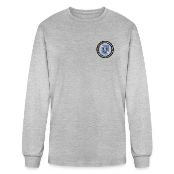 297th Military Intelligence Company - Men's Long Sleeve T-Shirt - heather gray - Front