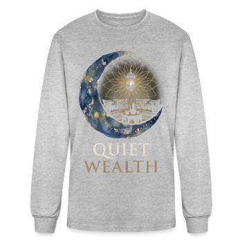 Quiet Wealth Moonlit Lounge - Men's Long Sleeve T-Shirt - heather gray - Front