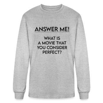 Question mark, the best question mark - Men's Long Sleeve T-Shirt - heather gray - Front