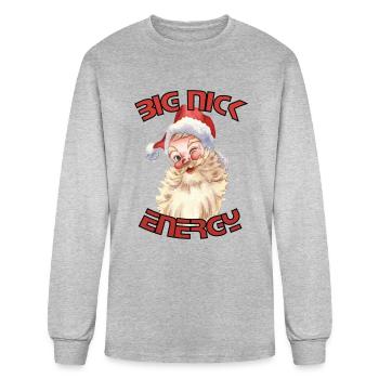 big nick energy - Men's Long Sleeve T-Shirt - heather gray - Front