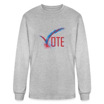 Vote - Men's Long Sleeve T-Shirt - heather gray - Front