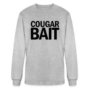 Cougar Bait Funny Men's Cougar Lover Cougar Bait - Men's Long Sleeve T-Shirt - heather gray - Front