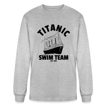 Titanic Swim Team Established 1912 RMS Titanic - Men's Long Sleeve T-Shirt - heather gray - Front