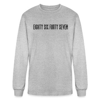 Subtle Anti Trump Eighty Six Forty Seven 8647 - Men's Long Sleeve T-Shirt - heather gray - Front