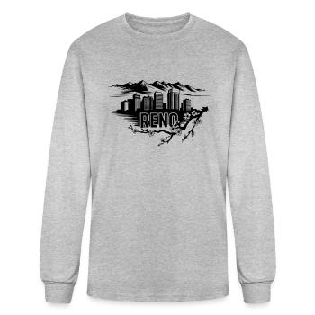 Reno City Nevada USA - Men's Long Sleeve T-Shirt - heather gray - Front