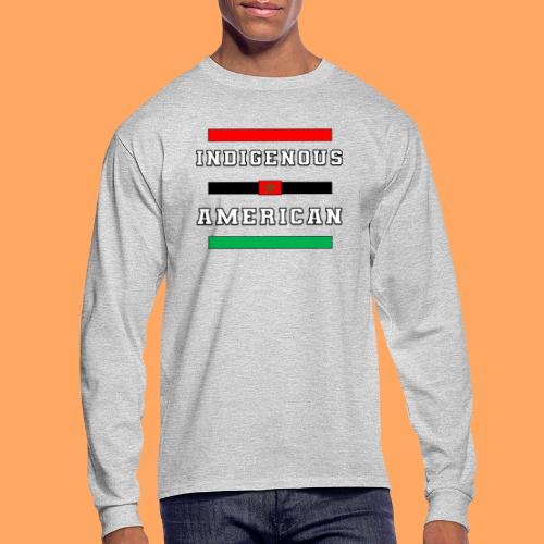 Indigenous American Bars Moorish Flag Amexum - Men's Long Sleeve T-Shirt