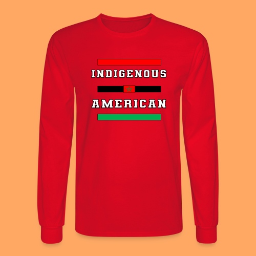 Indigenous American Bars Moorish Flag Amexum - Men's Long Sleeve T-Shirt
