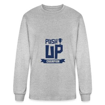 Push Up Push Up Push Up Push Up - Men's Long Sleeve T-Shirt - heather gray - Front