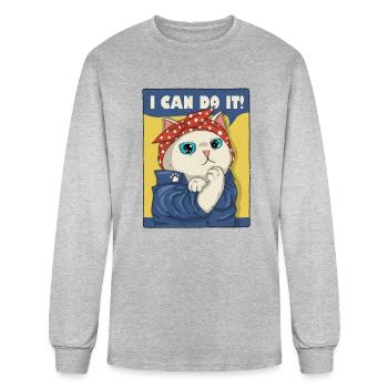 I Can Do It - Men's Long Sleeve T-Shirt - heather gray - Front