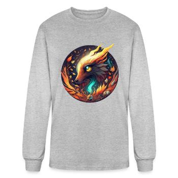 Mystic Fox - Men's Long Sleeve T-Shirt - heather gray - Front