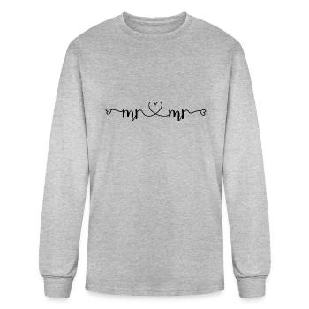 Mr & Mr for gay weddings - Men's Long Sleeve T-Shirt - heather gray - Front