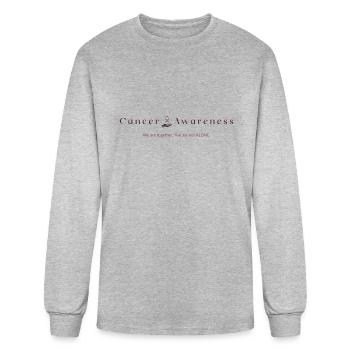 Cancer Awareness - Men's Long Sleeve T-Shirt - heather gray - Front