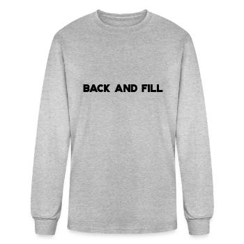 Flower Back and Fill - Men's Long Sleeve T-Shirt - heather gray - Front
