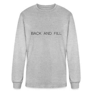 Flower Back and Fill - Men's Long Sleeve T-Shirt - heather gray - Front