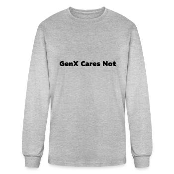 GenX Cares Not - Men's Long Sleeve T-Shirt - heather gray - Front