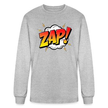 ZAP! - A Dynamic Comic Book Exclamation - Men's Long Sleeve T-Shirt - heather gray - Front