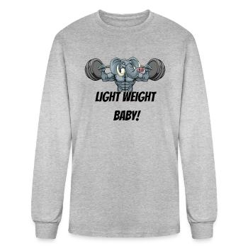 ronnie coleman lightweight baby - Men's Long Sleeve T-Shirt - heather gray - Front