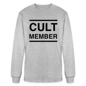 Cult Member - Men's Long Sleeve T-Shirt - heather gray - Front