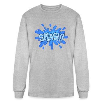Splash - Comic Book Funny Sound Effects - Men's Long Sleeve T-Shirt - heather gray - Front