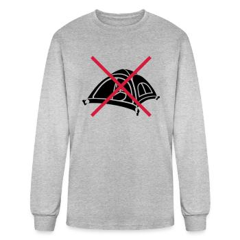 Forbidden Outdoors Staying Tent - Men's Long Sleeve T-Shirt - heather gray - Front
