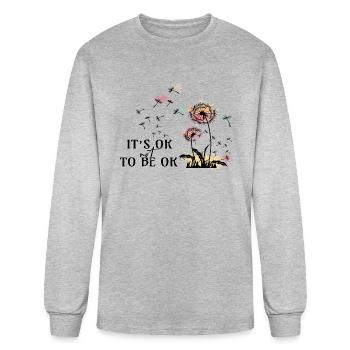 It´s ok not to be ok - Men's Long Sleeve T-Shirt - heather gray - Front