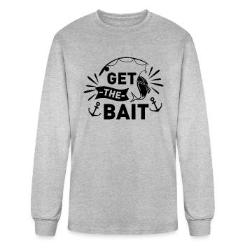 Obtenez l’appât - T-shirt à manches longues Homme - gris chiné - Devant
