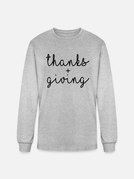 Thanks Giving - Men's Long Sleeve T-Shirt - heather gray
