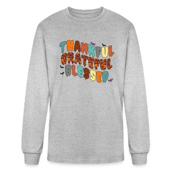 RECONNAISSANT RECONNAISSANT BIENHEUREUX - T-shirt à manches longues Homme - gris chiné - Devant