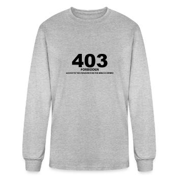 403 forbidden - Men's Long Sleeve T-Shirt - heather gray - Front