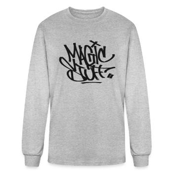 magic stuff tag - Men's Long Sleeve T-Shirt - heather gray - Front