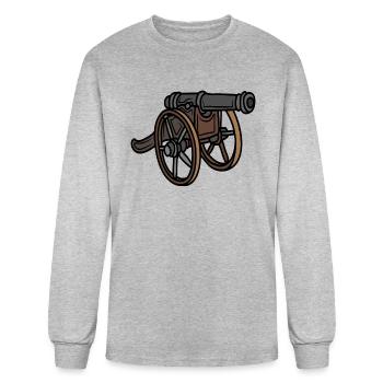 Cannon a unique design - Men's Long Sleeve T-Shirt - heather gray - Front