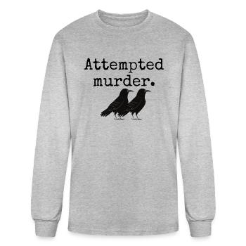 Comedy Murder Fly - Men's Long Sleeve T-Shirt - heather gray - Front