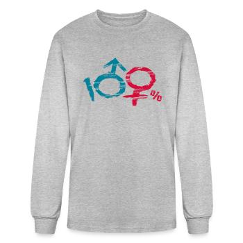 100 Percent Heterosexual - Men's Long Sleeve T-Shirt - heather gray - Front