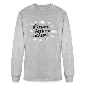 Dream Believe Achieve - Men's Long Sleeve T-Shirt - heather gray - Front