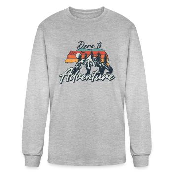 Dare to Adventure - Men's Long Sleeve T-Shirt - heather gray - Front