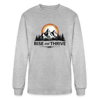 mountains - Men's Long Sleeve T-Shirt - heather gray - Front