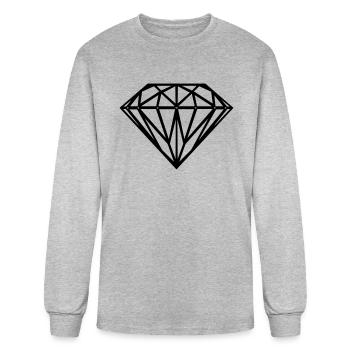 diamond - Men's Long Sleeve T-Shirt - heather gray - Front