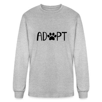 Adopt! - Men's Long Sleeve T-Shirt - heather gray - Front