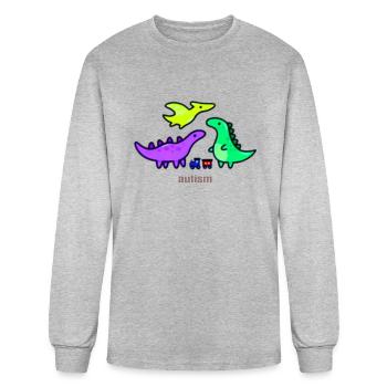 Autistic drip - Men's Long Sleeve T-Shirt - heather gray - Front