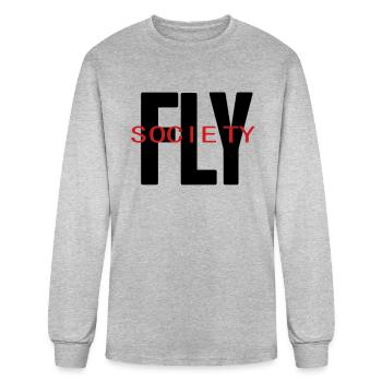 FLY SOCIETY - Men's Long Sleeve T-Shirt - heather gray - Front