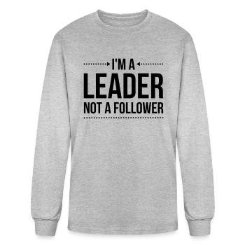 I'm A Leader - Men's Long Sleeve T-Shirt - heather gray - Front