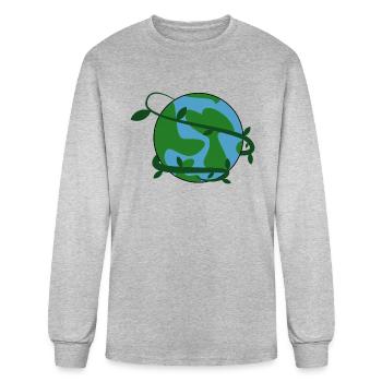 green earth imagination - Men's Long Sleeve T-Shirt - heather gray - Front