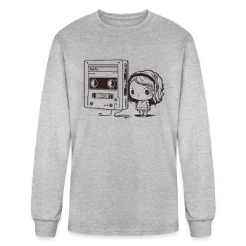 Cassette Analog - Men's Long Sleeve T-Shirt - heather gray - Front
